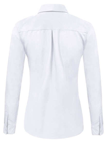 Ruisin Womens Soft Wrinkle Free Button Down Shirts for Women Long Sleeve Formal Work Dress Blouses Tops White Size XS