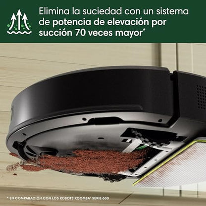 iRobot Roomba 105 Combo Robot Vacuum & Mop - Easy to use, Intense Power-Lifting Suction, LiDAR Navigation, Multiple Cleaning Modes, Avoids Mopping Carpets, Self-Charging