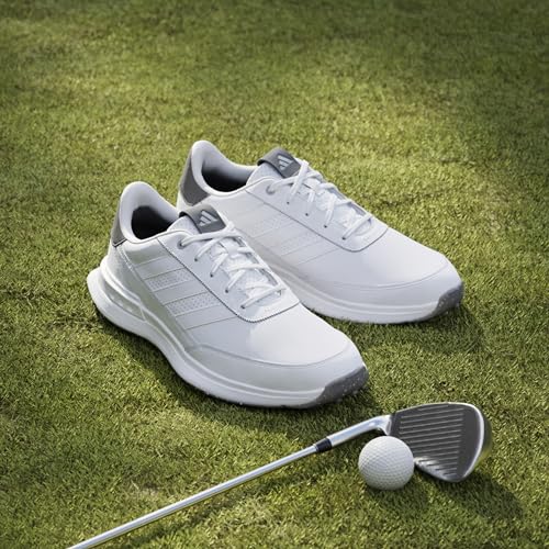 adidas Men's S2G Spikeless Leather 24 Golf Shoes, Footwear White/Charcoal, 8