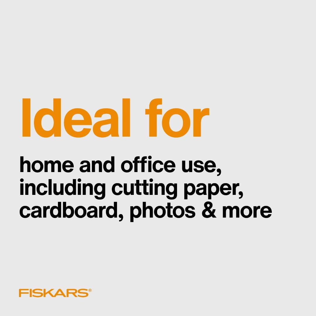 Fiskars All Purpose Scissors, High Performance Cutting, Stainless Steel Blades, Ergonomic and Comfort Handles, Perfect for Arts and Crafts and the Office, Scissors for Office