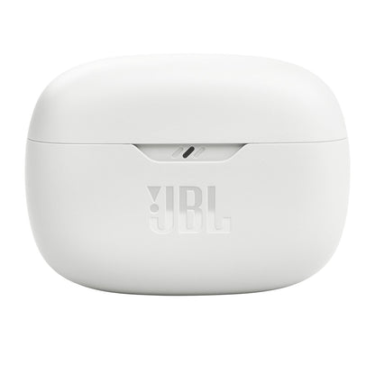 JBL Vibe Beam - True Wireless JBL Deep Bass Sound Earbuds, Bluetooth 5.2, Water & Dust Resistant, Hands-free call with VoiceAware, Up to 32 hours of battery life (White)