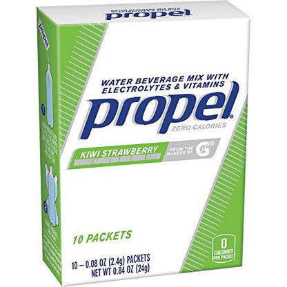 Propel Water Beverage Powder Mix with Electrolytes and Vitamins, Variety Pack, .08 Ounce Packets, 50 Count