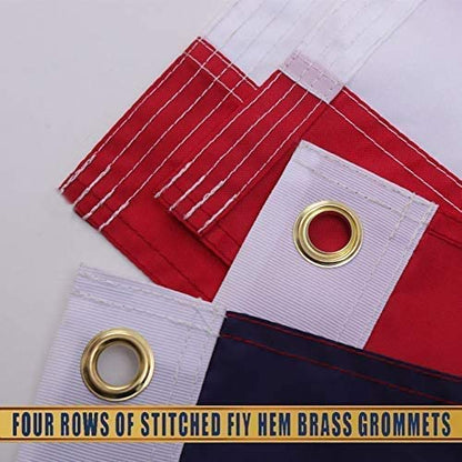 American Flag 5x8 Outdoor Heavy Duty, Embroidered Stars Flag, The Strongest Longest Lasting 5x8 ft American Flag Embroidered Stars/Sewn Stripes/Brass Grommets…
