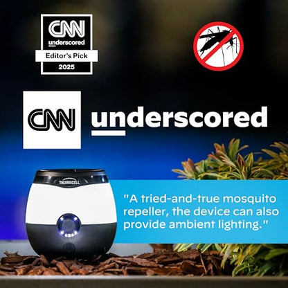 Thermacell Patio Shield Mosquito Repellent E-Series Rechargeable Repeller; 20’ Mosquito Protection Zone; Includes 12-Hr Repellent Refill; No Flame or Scent; Bug Spray and Bug Zapper Alternative