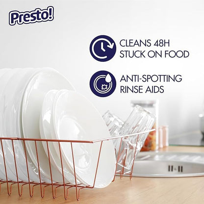 Amazon Brand - Presto! Triple Action Dishwasher Pacs, Fresh Scent, 90 Count