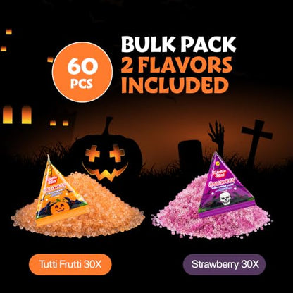 60 Pack Halloween Sour Popping Candy - Individually Wrapped Trick Or Treat Popping Rocks Candies - Bulk Halloween Treats Great Use, For Kids, Party Favors, Classrooms , Goodie Bags, Boo Basket Stuffers