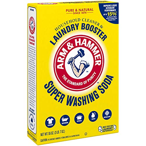 ARM & HAMMER Super Washing Soda Household Cleaner and Laundry Booster, 55 oz Box
