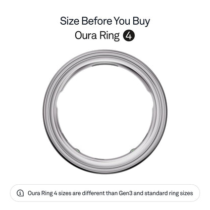 Oura Ring 4 - Silver - Size 8 - Size Before You Buy