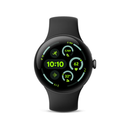 Google Pixel Watch 3 (45mm) Latest Model - Android Smartwatch, Heart Rate Tracking, Fitbit Advanced Running, Fitness Insights, 24-Hour Battery - Matte Black Aluminum Case - Obsidian Band - Wi-Fi