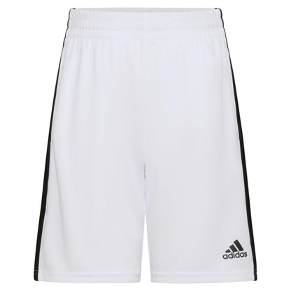 adidas boys Adi Classic 3-stripe Shorts, White, 2T US