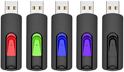 RAOYI 5 Pack 64GB USB Flash Drive, USB 2.0 Memory Stick Thumb Drives Jump Drive Pen Drive for PC Laptop Computer - 64G Multipack