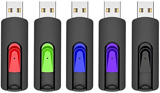 RAOYI 5 Pack 64GB USB Flash Drive, USB 2.0 Memory Stick Thumb Drives Jump Drive Pen Drive for PC Laptop Computer - 64G Multipack