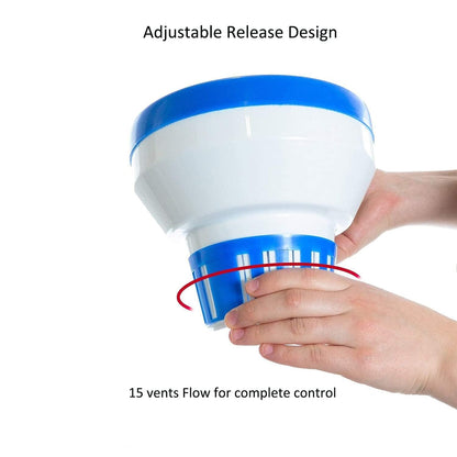 Pool Chlorine Floater, 7.5" Large Floating Chlorine Dispenser, Optimal Pool with Adjustable Release for Indoor & Outdoor Swimming Pool Hot Tub