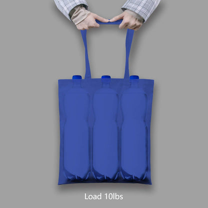 TOPDesign 24-Pack Economical 16"x15" Blue Cotton Tote Bag, Lightweight Medium Reusable Grocery Shopping Cloth Bags, Suitable for DIY, Advertising, Promotion, Gift, Activity