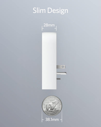 Anker Outlet Extender and USB Wall Charger, 6 Outlets and 2 USB Ports, 20W USB-C Power Delivery High-Speed Charging iPhone 15/15 Plus/15 Pro/15 Pro Max, Multi-Plug for Dorm, Home, and Office