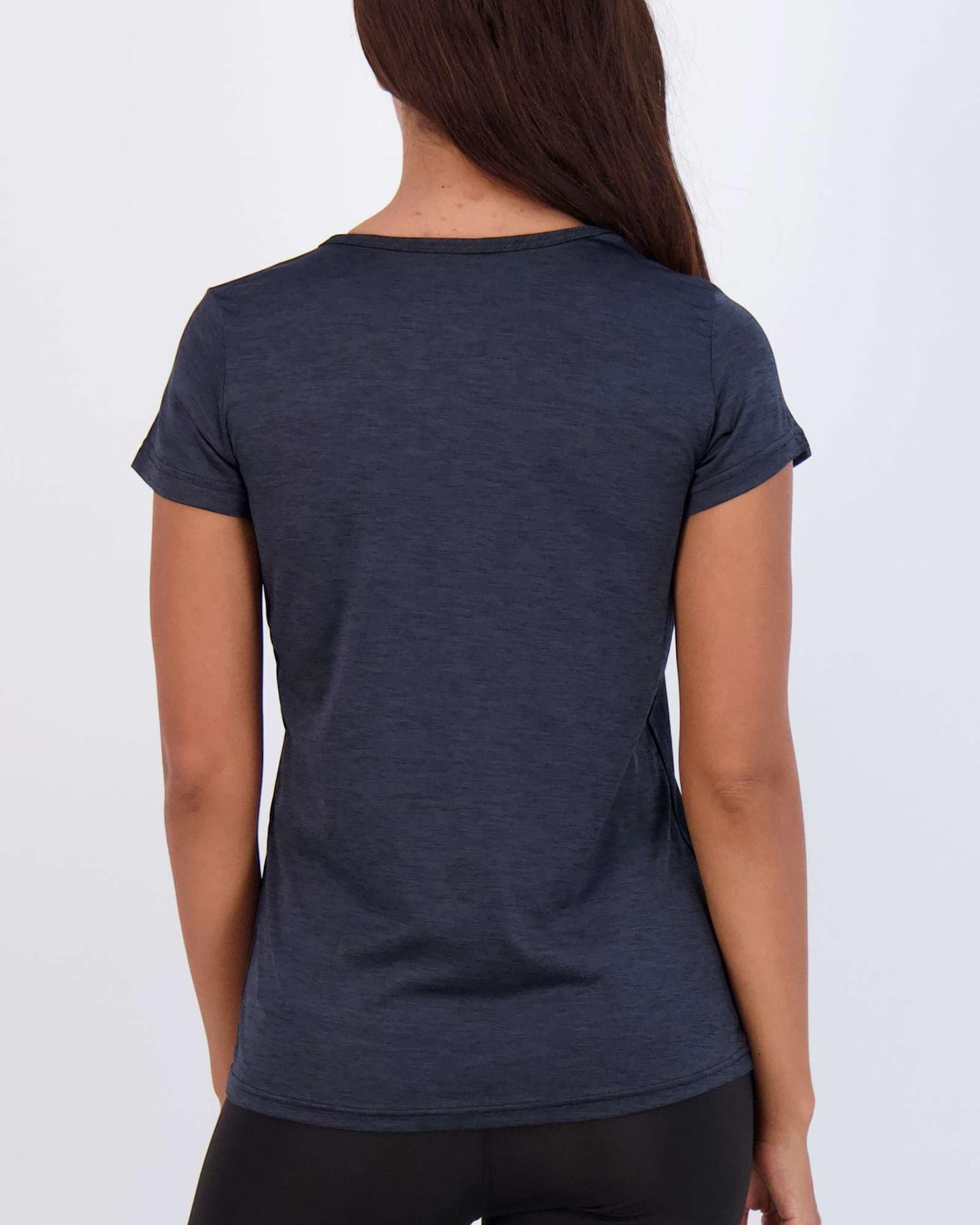 Real Essentials Womens V Neck T-Shirt Ladies Yoga Top Athletic Tees Active Wear Gym Workout Zumba Exercise Running Essentials Quick Dry Fit Dri Fit Moisture Wicking Basic Clothes, Set 1, L, Pack of 5