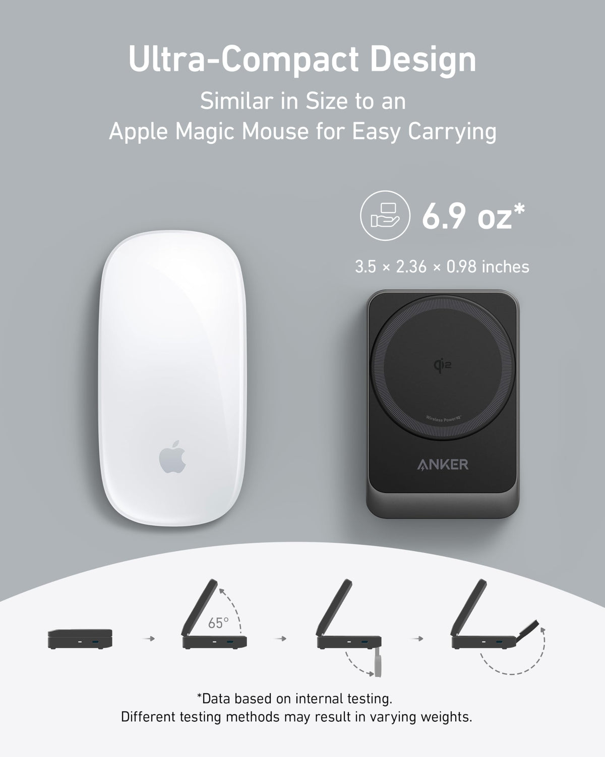 Anker MagGo 3 in 1 iPhone 16 Charging Station, MagSafe-Compatible Wireless Charger Stand, Qi2 Certified 15W Foldable Charger for iPhone 15/14, AirPods, Apple Watch 9 (40W USB-C Adapter Included)