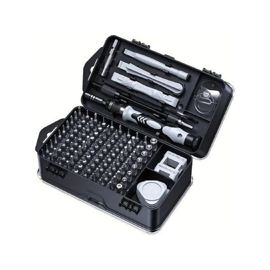 115-in-1 Precision Screwdriver Sets, Professional Repair Tool Kit with Flat Head & Multiple Bits for Electronics, Phone, Watch, Automotive Maintenance - Magnetic, Non-Slip Handle & Tweezers(Grey)