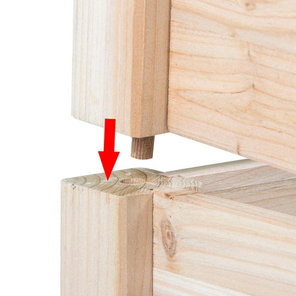 Yaheetech 3 Tier 47 x 47 x 22in Raised Garden Bed Horticulture Outdoor Elevated Flower Box Tiered Garden Bed Wooden Vegetables Growing Planter for Backyard/Patio/Gardener