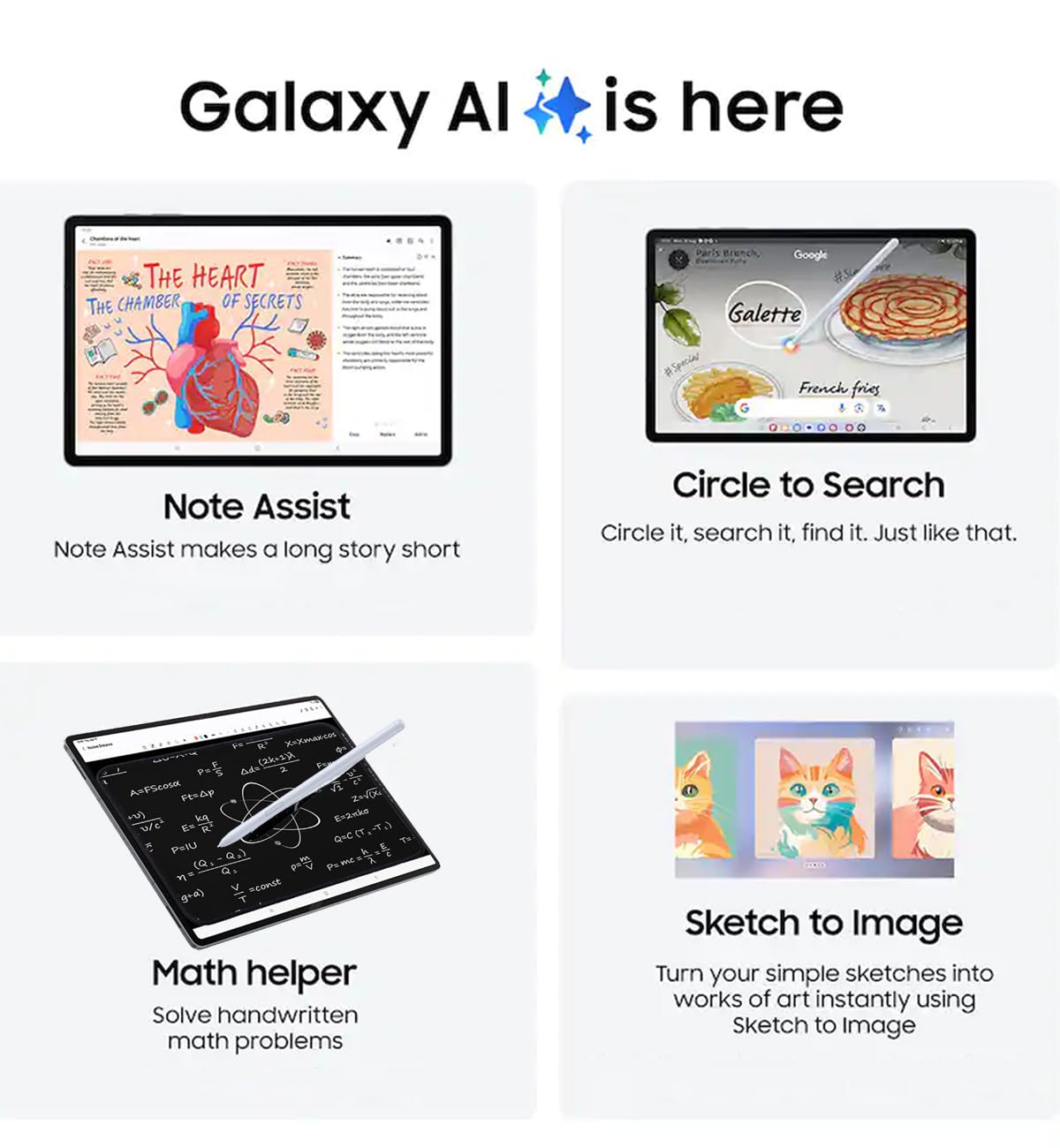 Samsung Galaxy Tab S10+ Plus, 12.4" AMOLED 2X 120Hz, 512GB Storage (256GB+256GB SD Card), Ultra-Light Android Tablet, Galaxy S Pen, AI Tools, 2K+ Touchscreen, 12GB RAM, 16-Hr Battery Life, SM-X820