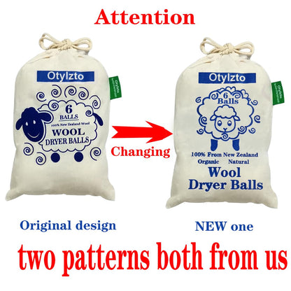 Otylzto Wool Dryer Balls 6-Pack, Drying Balls for Laundry,Reusable As Natural Fabric Softener, Reduce Clothing Wrinkles, Drying Clothes Faster Eco-Friendly