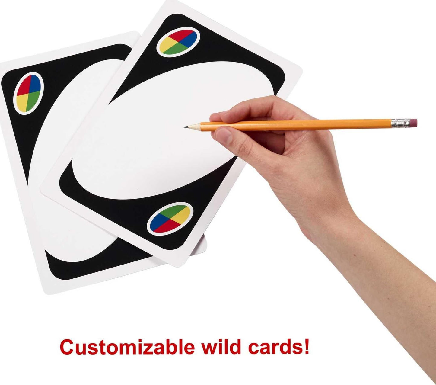 Mattel Games Giant UNO Card Game for Kid, Adult & Families, Color Blind Accessible & Customizable Large Deck