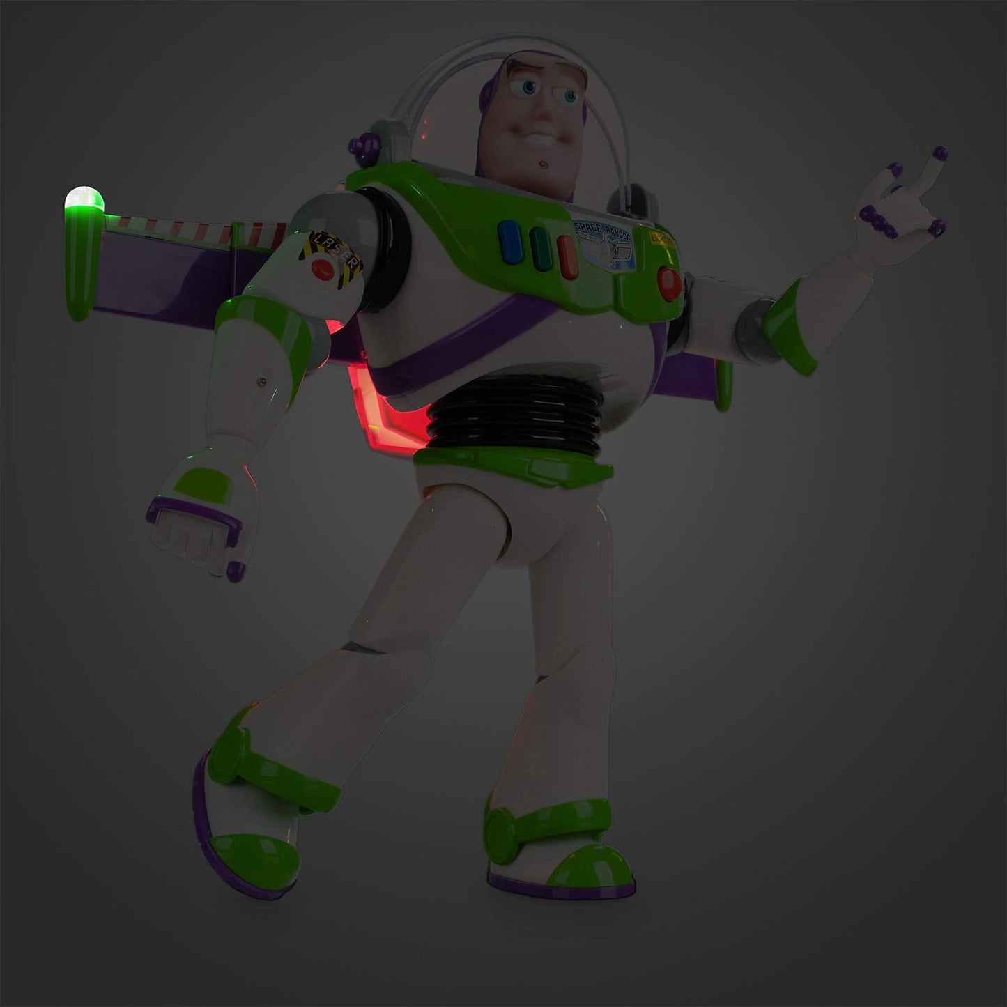 Disney Store Official Buzz Lightyear Interactive Talking Action Figure from Toy Story, Features 10+ English Phrases, Interacts with Other Figures and Toys