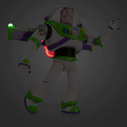 Disney Store Official Buzz Lightyear Interactive Talking Action Figure from Toy Story, Features 10+ English Phrases, Interacts with Other Figures and Toys