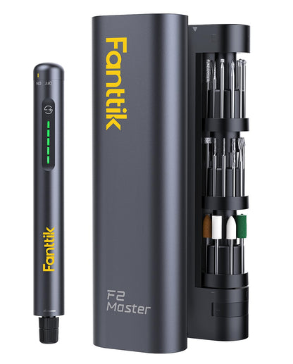 Fanttik F2 Master Mini Cordless Rotary Tool Kit, NeoPulse Motor, 5 Variable Speed, 25000 RPM, Revostor Hub, 35 Accessories, for 3D Printer Sanding, Polishing, Drilling, Carving, DIY Crafts