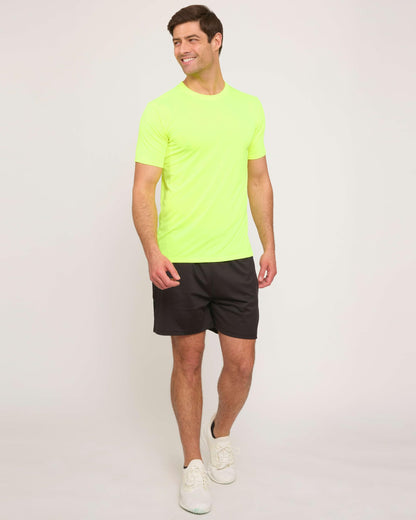 5 Pack Men’s Active Quick Dri Dry Fit Crew Neck T Shirts Athletic Running Gym Workout Short Sleeve Tee Tops Camisas para Hombres Summer