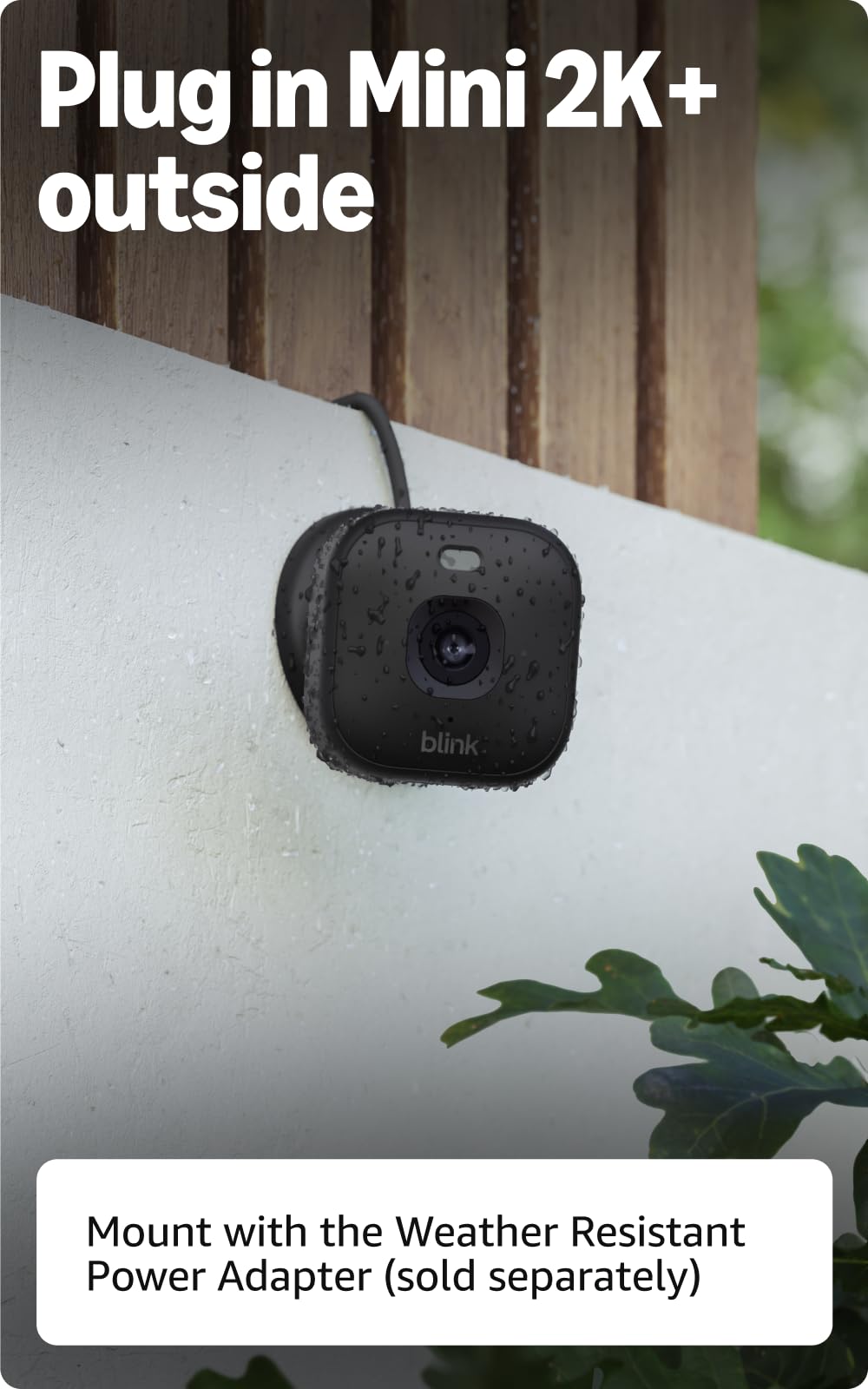 Blink Mini 2K+ (newest model) – Plug-in Home & Pet Security Camera with 2K video resolution, color night vision, enhanced audio, motion detection – 2 cameras (Black)