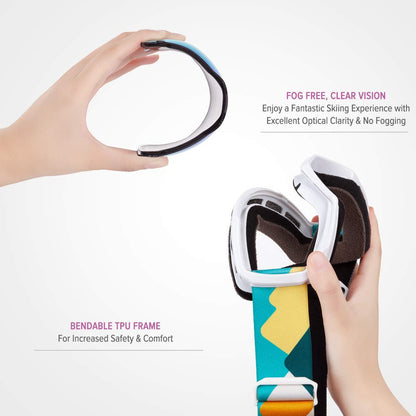 OutdoorMaster Kids Ski Goggles, Snowboard Goggles - Youth Snow Goggles