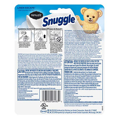 Renuzit Snuggle Scented Oil Refill Air Freshener & Plugin Warmer, Linen Escape Starter Kit