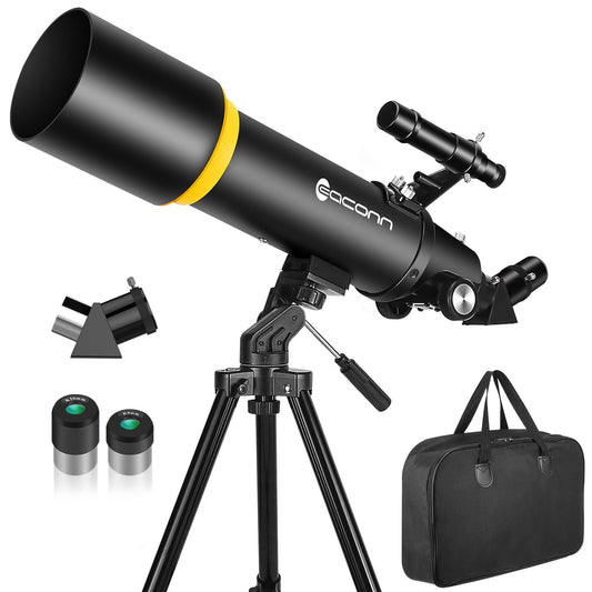 Telescope for Adults, 90mm Aperture 600mm Refractor Telescope for Kids and Beginners, Telescopes for Adults Astronomy with Handbag and Phone Adapter