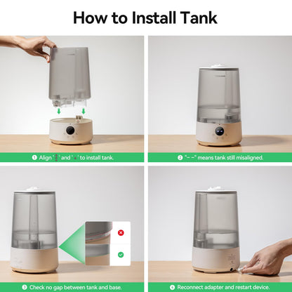 Homvana Humidifiers for Bedroom Home, 3.6 L Cool Mist Top-Fill 34H Super Long Time, Quiet 16dB, Baby Humidifier, Oil Diffuser for Large Room, Plants, Nursery, Office BPA FREE, 7 Color Light Ultrasonic