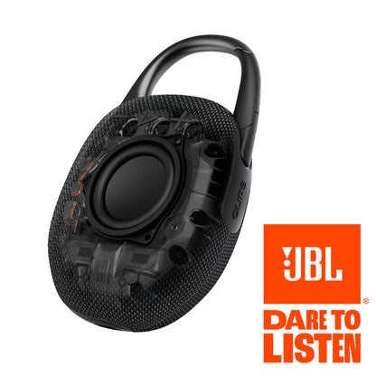 JBL Clip 5 - Ultra-Portable, Waterproof & Dustproof Bluetooth Speaker, Big JBL Pro Sound with Punchy bass, Integrated Carabiner, Up to 12 Hours of Play, Made in Part with Recycled Materials (White)
