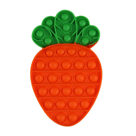 Anboor Pop Fidget Toys, Carrot Push Bubble Fidget Sensory Poppers Toys Stress Relief for Kids Hunt Autism Eucational, Push Sensory Toys for Present Party Favors