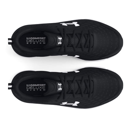 Under Armour Women's Charged Assert 10, (001) Black/Black/White, 8, US