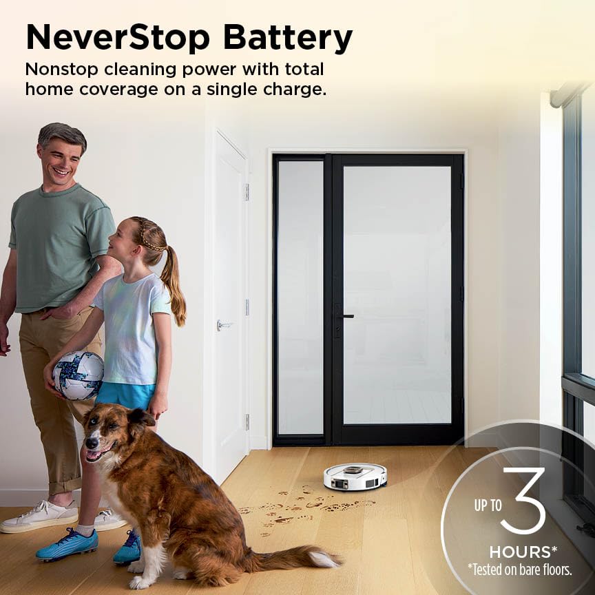 Shark Robot Vacuum & Mop Combo, PowerDetect ThermaCharged NeverTouch Pro, Self-Emptying, Self-Refill with Heated Mop Cleaning, 60-Day Capacity, 30-Day Tank, 6 PowerDetect Technologies, White, AV2900XE