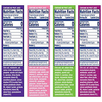 Propel Water Beverage Powder Mix with Electrolytes and Vitamins, Variety Pack, .08 Ounce Packets, 50 Count