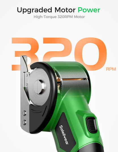 Cardboard Cutter, Rechargeable Cordless Electric Scissors, 4V Upgrade Motor Electric Box Cutter with 2 Blades, Safety Lock & LED Light, Powerful Cutting for Cardboard Box, Plastic, Leather