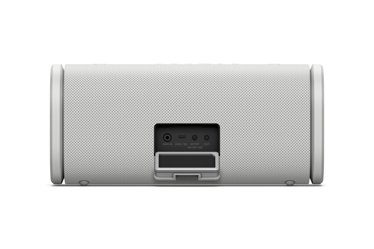 Sony ULT Field 5 Wireless Portable Bluetooth Speaker, IP67 Waterproof, Dustproof, and Rustproof with Enhanced Bass, 25 Hour Battery, 360° Party Light, and Shoulder Strap (SRSULT50W), Off White