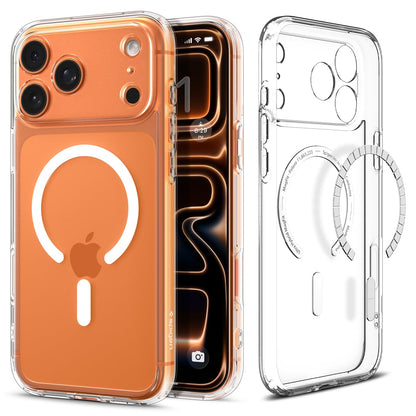 Spigen for iPhone 17 Pro Case, Ultra Hybrid MagFit [TPU Covered Camera Control] [Anti-Yellowing] [Compatible with Magsafe] - Clear