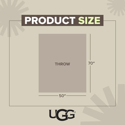 UGG Euphoria Plush Faux Fur Throw Blanket, Soft Warm Throw Blankets for Couch or Bed, Luxury Bedroom Decor, Giftable Holiday Blankets, Machine Washable, 50-inch x 70-inch, Indigo Blue