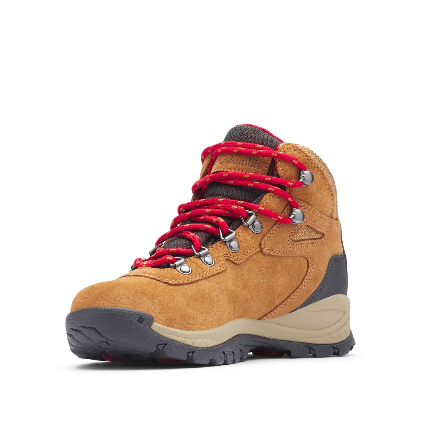 Columbia Womens Newton Ridge Plus Waterproof Amped, Elk/Mountain Red, 12