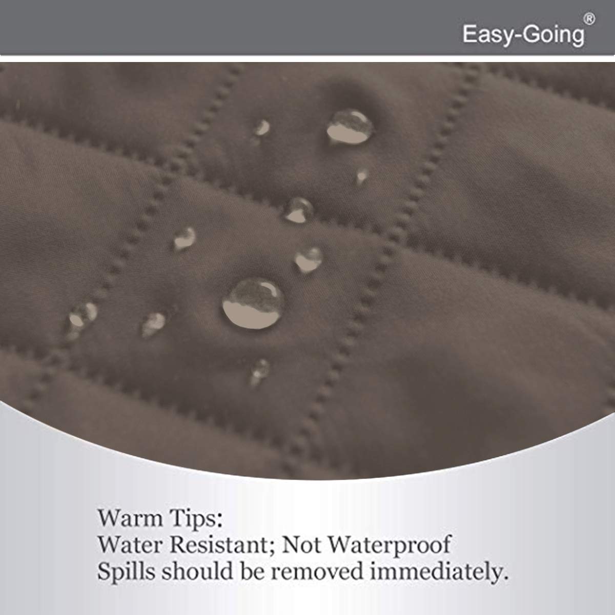 Easy-Going Reversible Couch Cover for 3 Cushion Couch Sofa Cover for Dogs Water Resistant Furniture Protector Cover with Foam Sticks Elastic Straps for Pet Cat (Sofa, Taupe/Ivory)