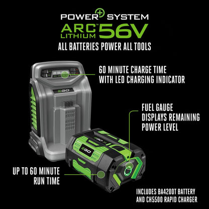EGO POWER+ Electric Lawn Mower, Self-Propelled Cordless with Select Cut and Touch Drive, Includes 56V 7.5Ah Battery and Rapid Charger – LM2135SP