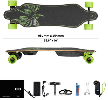 MEEPO Envy NLS 3 Electric Skateboard 32Mph Top Speed 24 Miles Range 2519 Watts x 2 Belt Motors