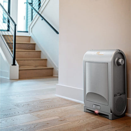 EyeVac Pro Touchless Vacuum Automatic Dustpan - Ultra Fast & Powerful - Great for Sweeping Salon Pet Hair Food Dirt Kitchen, Corded Canister Vacuum, Bagless, Automatic Sensors, 1400 Watt (Sliver)