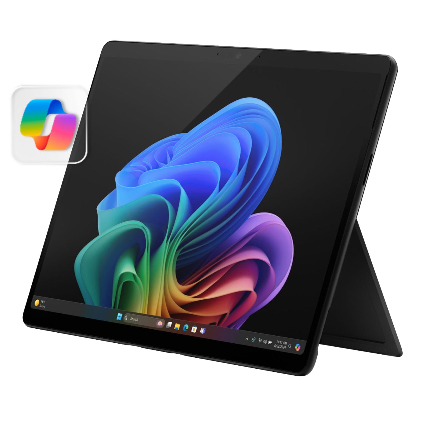 Microsoft Surface Pro 2-in-1 Laptop/Tablet (2024), Windows 11 Copilot+ PC, 13" Touchscreen OLED Display, Snapdragon X Elite (12 Core), 16GB RAM, 256GB Storage, Black, Amazon Exclusive